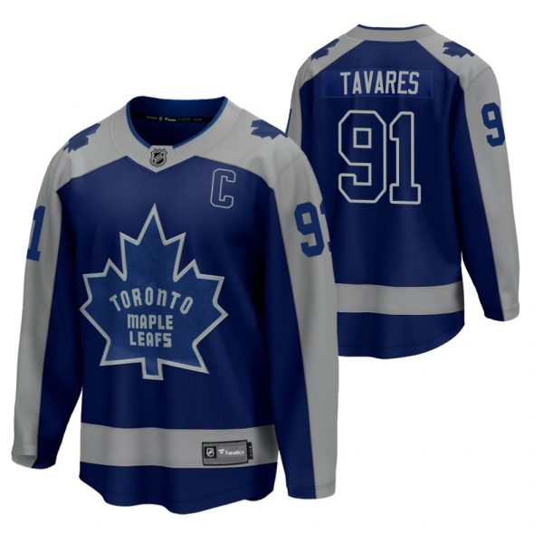 Herren Toronto Maple Leafs Eishockey Trikot John Tavares #91 2021 Special Edition Blau